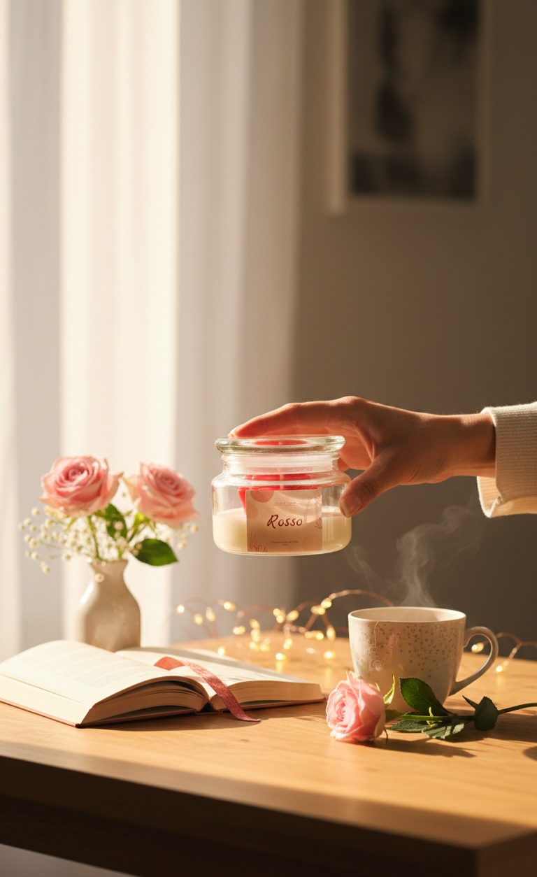 Rosso - Vela artesanal día de la madre - Image 2